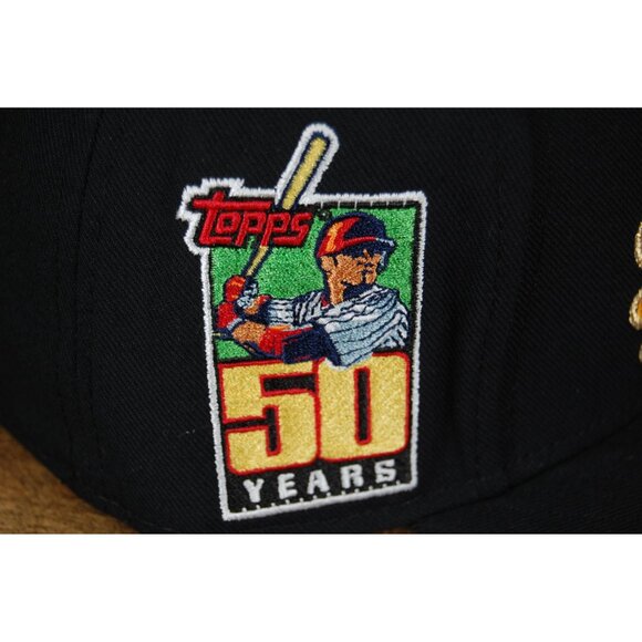2023 Topps Lids x Mitchell & Ness Los Angeles Dodgers Fitted Hat Cap 7 5/8 Black - Picture 9 of 12